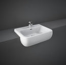 RAK Ceramics Metropolitan 520mmx425mm Semi Recessed Basin 1 Tap Hole METSRBAS1
