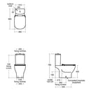 Ideal Standard Tesi 365mm Close Coupled Pan  T356401 + T352701 + T356901