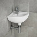 RAK Ceramics Compact 315x315mm Corner Basin 1 Tap Hole COMCNRB1