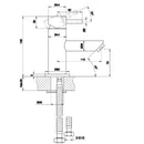 JTP Fonti Mono Basin Mixer Tap Without pop-up waste - Chrome