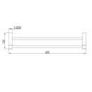 JTP Florence Twin Towel Bar - Chrome