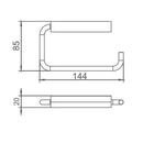 JTP Florence Toilet Roll Holder - Chrome