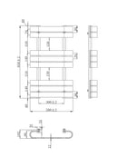 Steel Tower Rail Tampa 850 x 500 Towel Rail Anthracite TAM850-500A