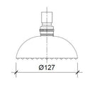 JTP Star Fixed Shower Head - 127mm Diameter - Chrome