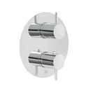 JTP Florence 3 Outlet Thermostatic Concealed Shower Valve With Oval Backplate - Chrome