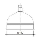 JTP Victorian Fixed Shower Head - 150mm Diameter - Chrome