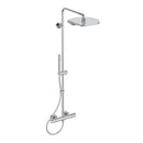 Ideal Standard T125 Exposed Thermostatic Shower System w/ Idealrain Round Rainshower; Idealrain 1 Function Stick Handspray & 1.75m Idealflex Hose - Chrome A7594AA