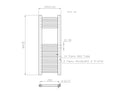 22mm Straight Towel Rail 300x800mm Chrome STR308C