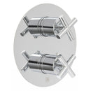 JTP Solex 2 Outlet Round Thermostatic Concealed Shower Valve - Chrome