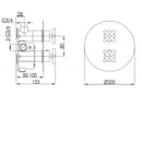 JTP Solex 2 Outlet Round Thermostatic Concealed Shower Valve - Chrome