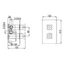 JTP Solex 3 Outlet Thermostatic Concealed Shower Valve - Chrome