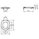 Armitage Shanks Contour 21 Seat Ring only - Black S4066V3