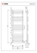 Steel Tower Rail Venetian 1500X500 Towel Rail Anthracite VEN1500-500A