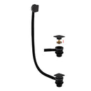 Matt Black Bath Waste Rak Ceramics Square Clicker Sprung With Overflow