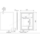 Tavistock Aster Illuminated 600mm x 800mm Slim Mirror With Heater & Infrared Sensor AS80ALC