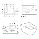 Rimless Wall Hung Pan Geberit Smyle Square Sigma Concealed Cistern Chrome Flush Plate 118.349.21.1