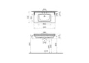 VitrA Valarte 995mm Wall Hung Basin 3 Tap Holes 7803B003-0033