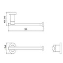 JTP Cora Modern Towel Bar - 265mm Wide - Chrome