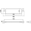 JTP Cora Tempered Glass Shelf - Chrome