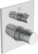 Ideal Standard Ceratherm C100 Built-In Thermostatic Shower Pack w/ Square 300mm Fixed Rainshower Head - Chrome A7572AA