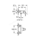 Grohe Bauflow Single Lever Shower Mixer - Chrome 23755000