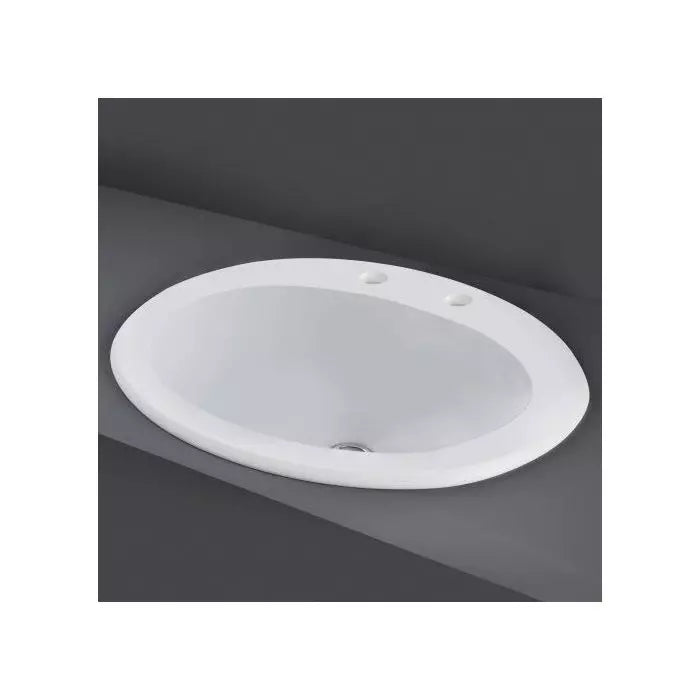 RAK Ceramics Mira 475mm In-Countertop Basin 2 Tap Holes MIROC2