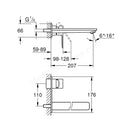Grohe Lineare 2-hole Basin Mixer L-size Chrome 23444001