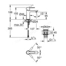Grohe Lineare Basin Mixer 1/2" Xs-size Chrome 23791001