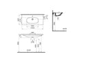 VitrA Zentrum 100cm Basin 1TH inc Overflow Hole 7794B003-0001