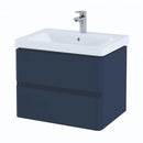 RAK Ceramics Resort 650 Double Drawer With Basin Unit in Matt Denim Blue RAKRSTWBU65604 + RST50BAS1