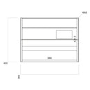 Anas Bella 596x450x448mm Wall Mounted Vanity With Basin Matt Grey BELLA-600WALLCAB-MATTGREY + BELLA-600BASIN