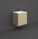RAK Ceramics Joy 600x610x460mm Wall Hung Vanity Unit With Basin Scandinavian Oak JOYWH060SOK + JOYDI06101WH