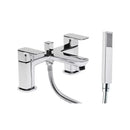 Tavistock Haze 2 Tap Hole Deck Mounted Bath Shower Mixer with Handset - Chrome THZ42