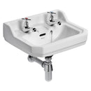 Ideal Standard Waverley 450mm Wall Hung Basin 2 Tap Holes - White U471001