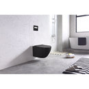 Luxury Rimless Wall Hung Toilet Pan Matt Black Slim Soft Close Seat