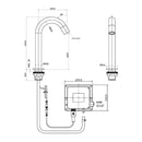JTP React Sensor Deck Spout Without pop-up waste - Chrome