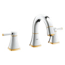 Grohe Grandera 2 Handle 3 Tap Hole Basin Mixer With Low Spout 1/2 S-SIZE Chrome/Gold 20417IG0