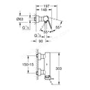 Grohe Plus Single Lever Shower Mixer Exposed - Chrome 33577003