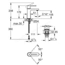 Grohe Plus S -size Basin Mixer Smooth Body & Push Open 1/2 S-SIZE  Chrome 33163003