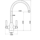 JTP Blink Modern Kitchen Sink Mixer Tap With Swivel Spout - Brushed Brass