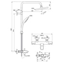 Ideal Standard Ceratherm T25 Exposed Thermostatic Complete Shower System - Chrome A7590AA