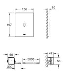 Grohe Touchless Flush Plate Tectron Bau E Infra-red Electronic For Wc Flushing Cistern 39882000