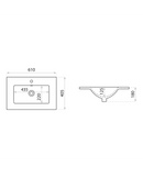 Bathroom Sink Vanity Unit Ceramic Basin White Two Drawers 600mm Wall Hung Chrome Handles
