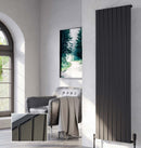 Aluminium Vertical Radiator VICTORIA DOUBLE 1775x440mm BLACK ALRAD-11-1806-BK