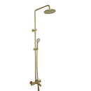 JTP Vos 3 Outlets Thermostatic Bar Valve With Adjustable Riser and Multifunction Shower Handle - Brushed Brass 23101BBR