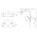 Tavistock Index Cool Touch Exposed Shower System with Fixed Shower Head & Handset - Chrome SND2208