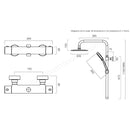 Tavistock Quantum Cool Touch Thermostatic Bar Shower Kit with Fixed Shower Head & Handset - Chrome SQT2209