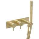 JTP Vos 2 Outlets Thermostatic Shower Valve with Attached Handset - Brushed Brass 235868BBR