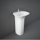RAK Ceramics Sensation 550mm Floor Standing Basin 1 Tap Hole SENFS5501AWHA
