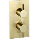 JTP Vos 2 Outlet Thermostatic Concealed Shower Valve - Brushed Brass 23671ABBR